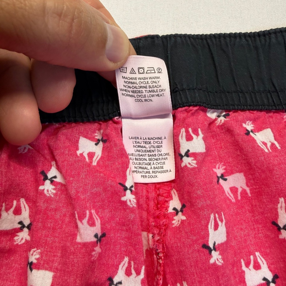 Victoria's Secret XL Pink Reindeer Pajama Set Christmas Modal Lounge Set Holiday - Picture 10 of 14